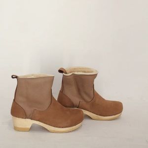 No. 6 Honey Aviator Clog Boots